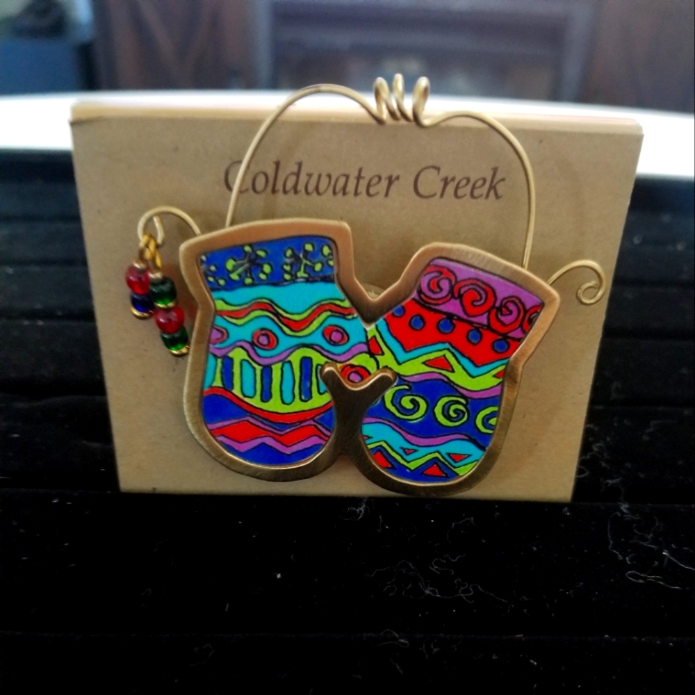 Coldwater Creek mittens pin